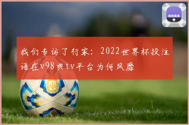 我们专访了行家：2022世界杯投注语在v98典tv平台为何风靡
